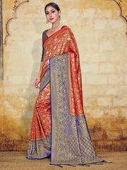 Elegant Red Banarasi Art Silk Saree