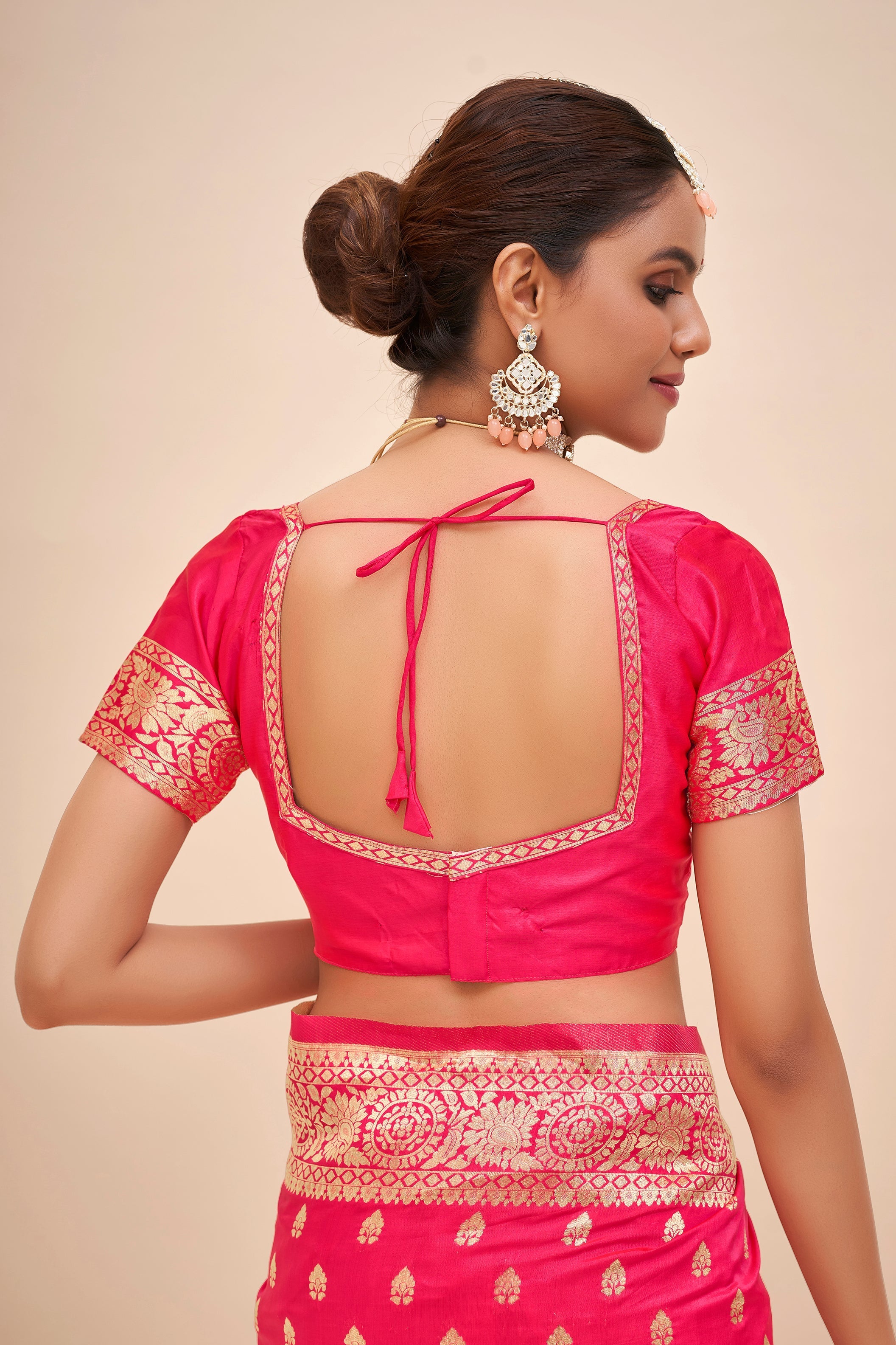 Elegant Red Art Silk Banarasi Saree