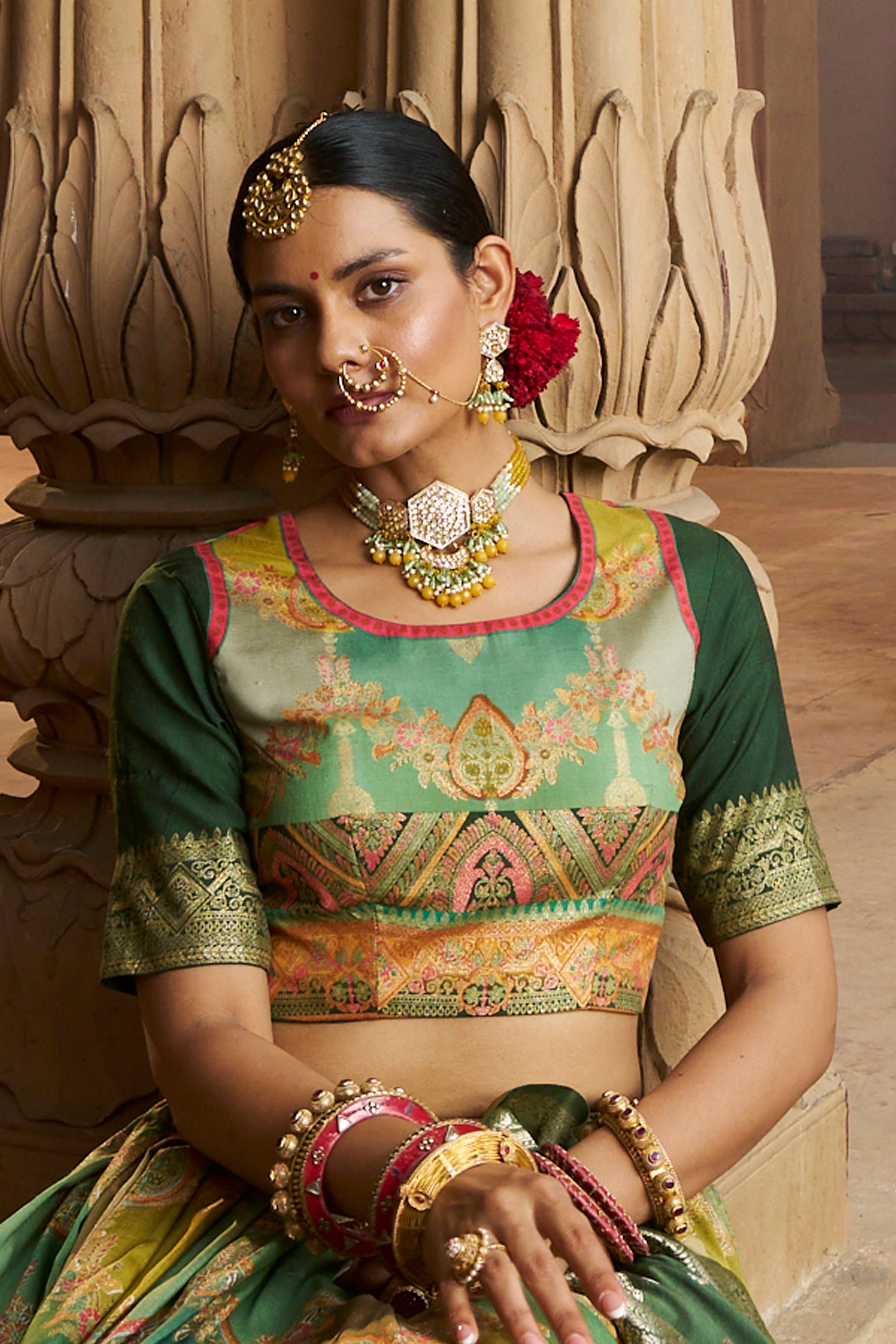 Discover the Elegance of Green Cotton-Silk Sarees