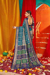 Luxurious Tussar Silk Swarovski Attire
